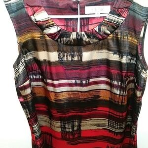 Kasper tank top . Med. polyester fabric